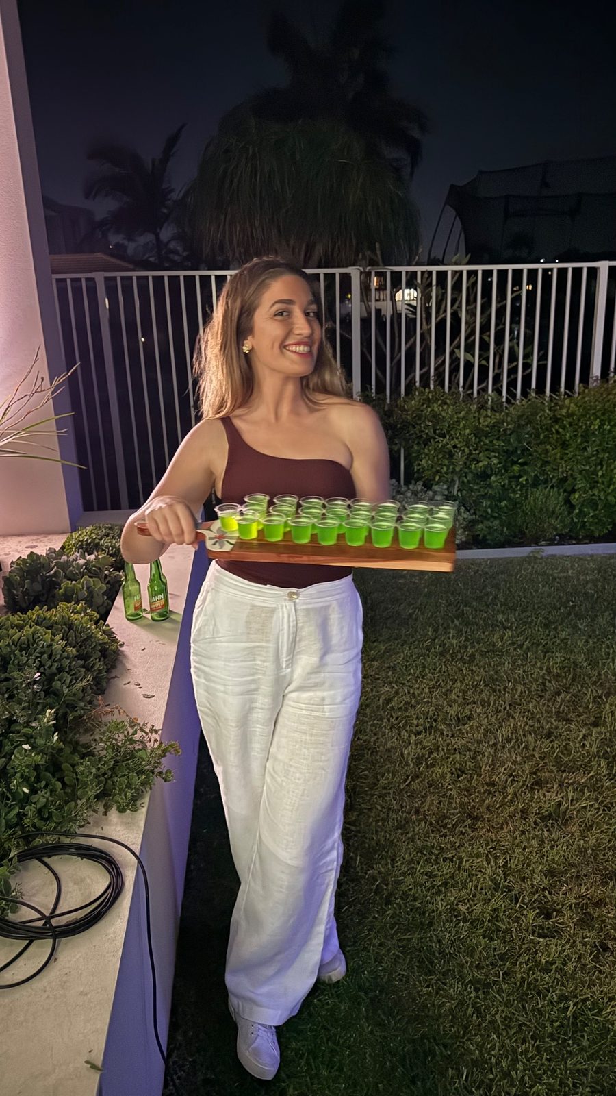 Champagne tray at a celebration